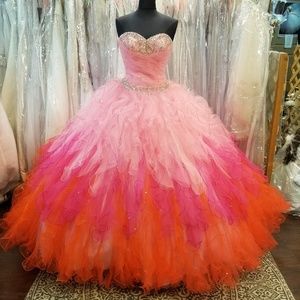 Mori Lee Ombre Bubblegum Ballgown